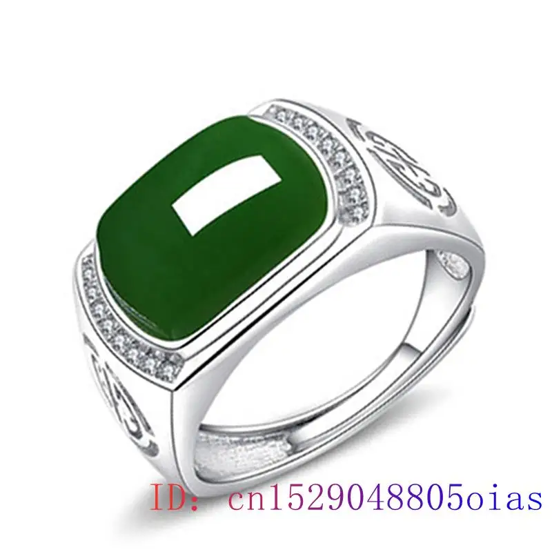 Men'S Fashion Rings - Grüner Jade-Ring, Geschenke, modisch, für Männer,