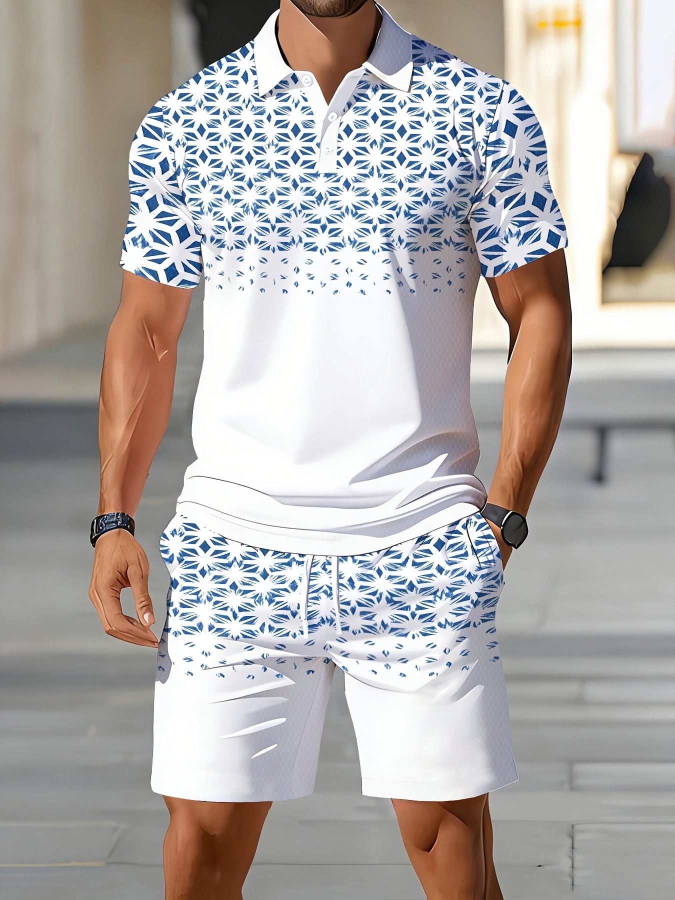 Men'S Fashion Polo Shirt - 2026 Sommer Amerikanisches Herren-Poloshirt-Set für Sport