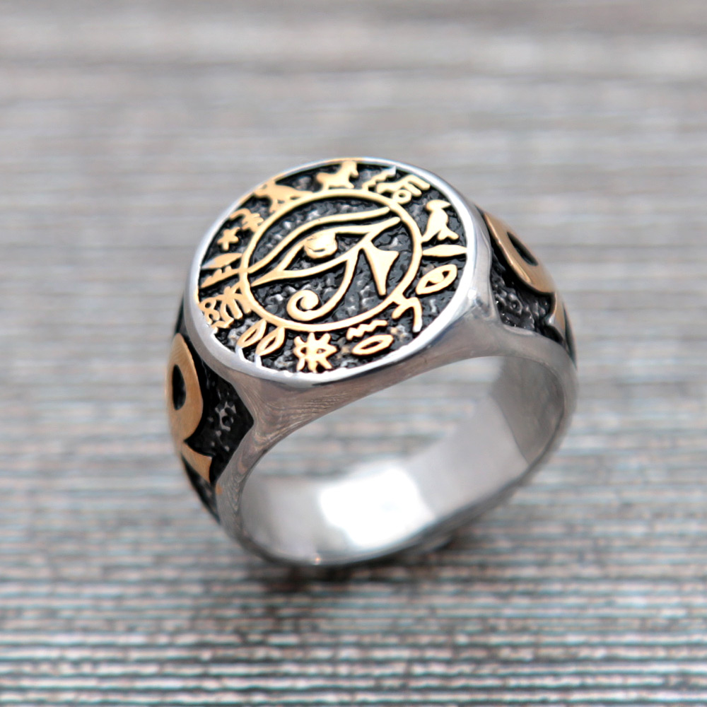Men Fashion Egypt - Vintage Ägyptischen Auge von Horus Ring