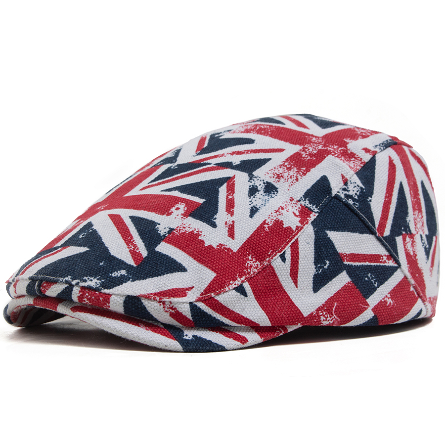 Men'S Fashion Gq - Neue Union Jack Print Flat Cap
