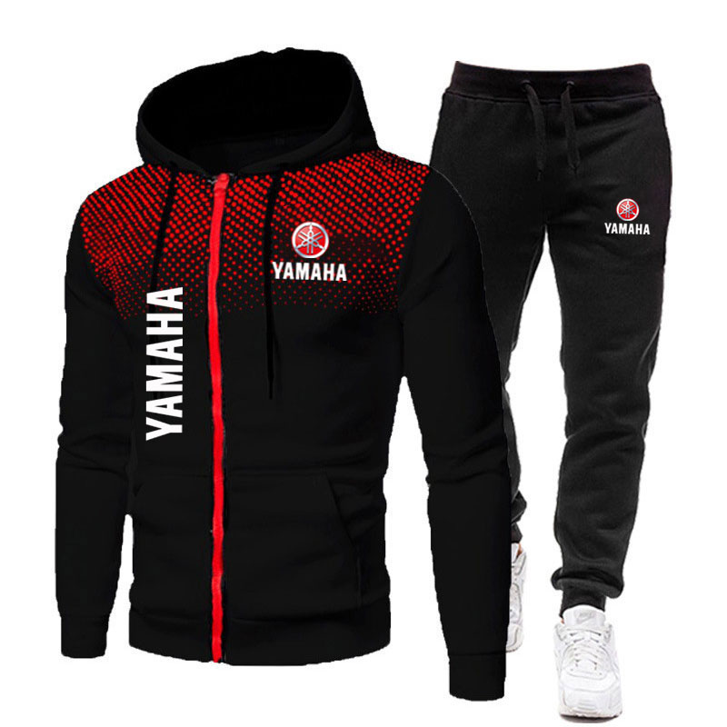 Men'S Fashion Trousers - Yamaha Herren-Sets mit Logo-Print, modisch, lässig,