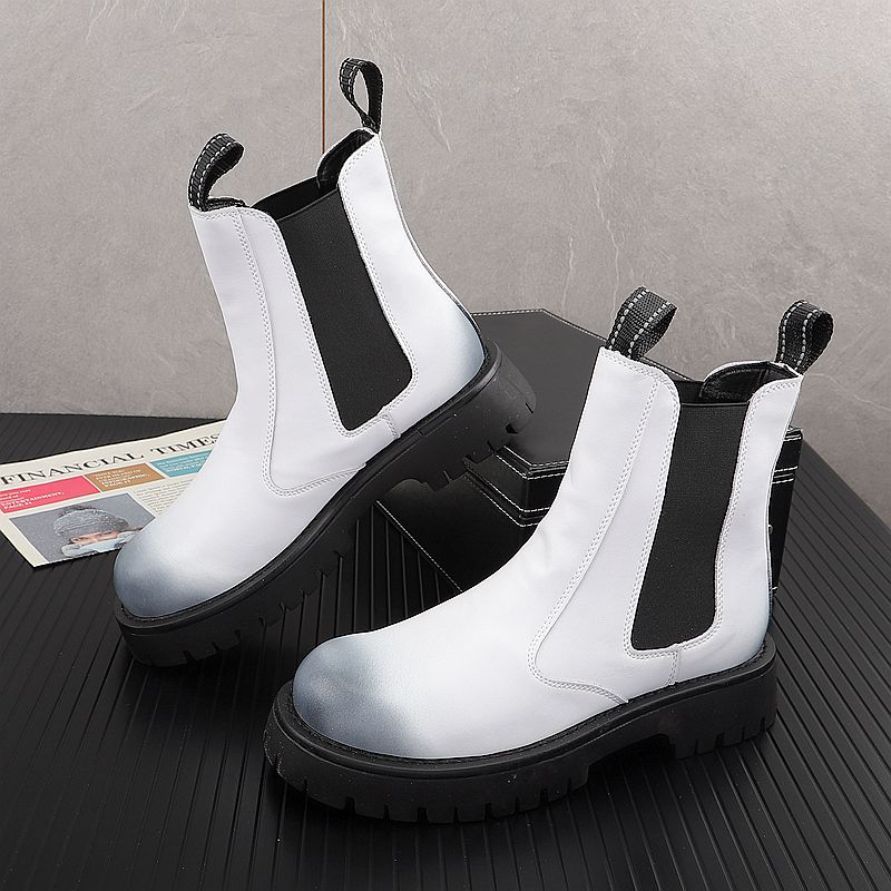 Men'S Fashion Model - Herren Luxus Mode Echtleder Stiefel Schwarz