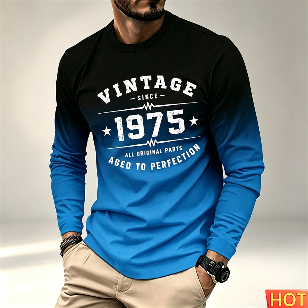 Fashion Mens Shirt - Neues Herren-Langarm-T-Shirt für Herbst und Winter,