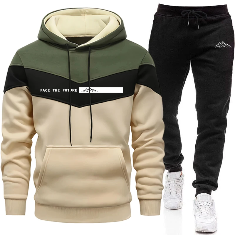 Men'S Fashion Trousers - Trainingsanzug für Herren, Modischer Lässiger Kapuzenpullover,