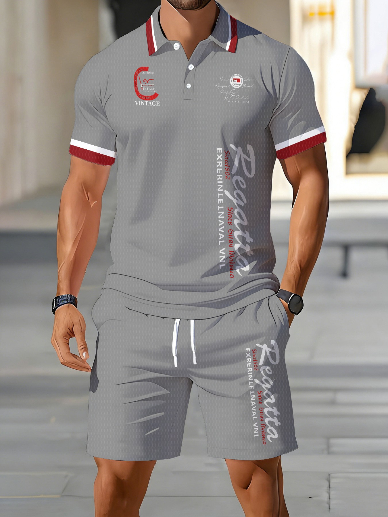Men'S Fashion Polo Shirt - 2026 Sommer Neues Herren-Polo-Shirt-Set – Lässige