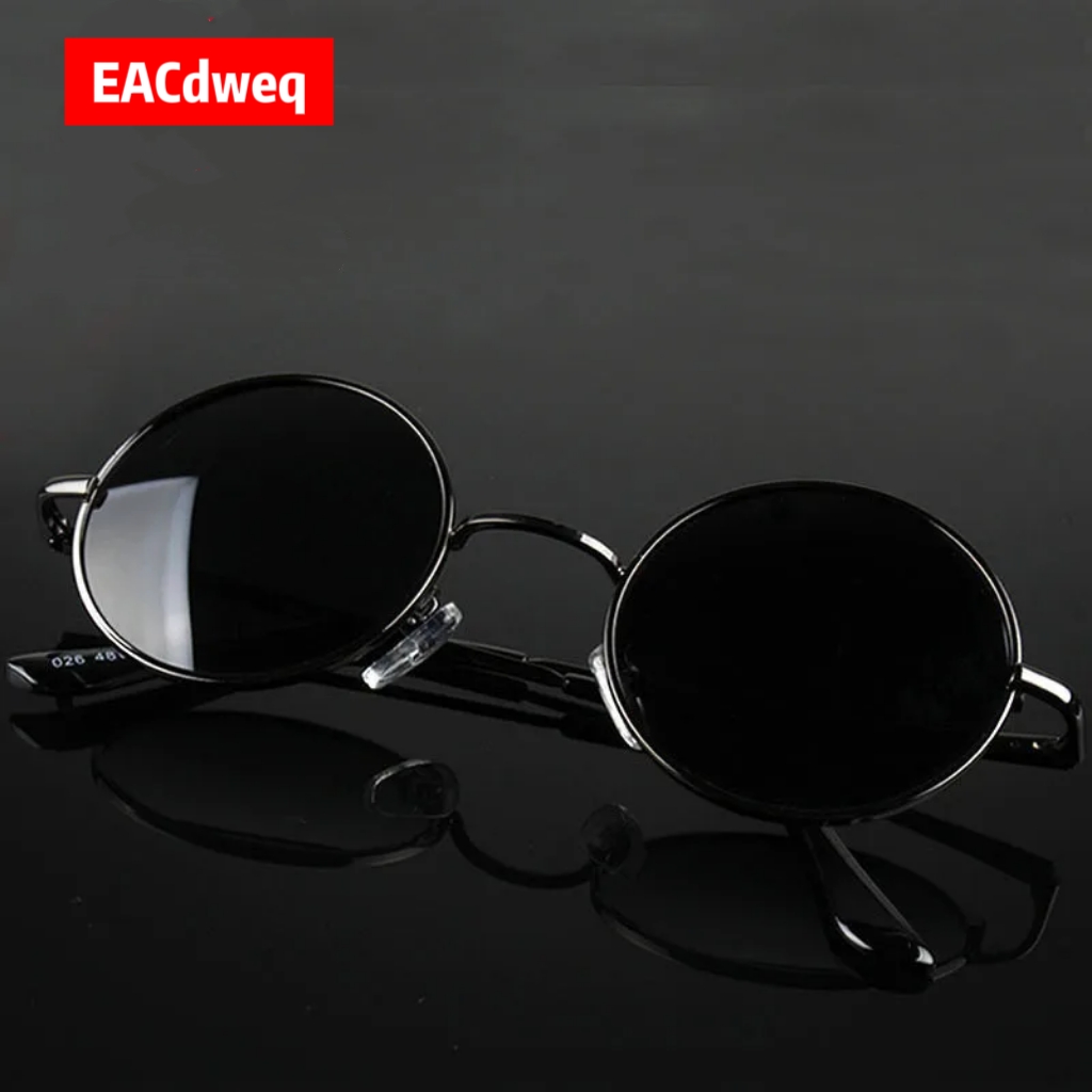 Men'S Fashion Old Money - Retro Vintage Runde Sonnenbrille für Herren