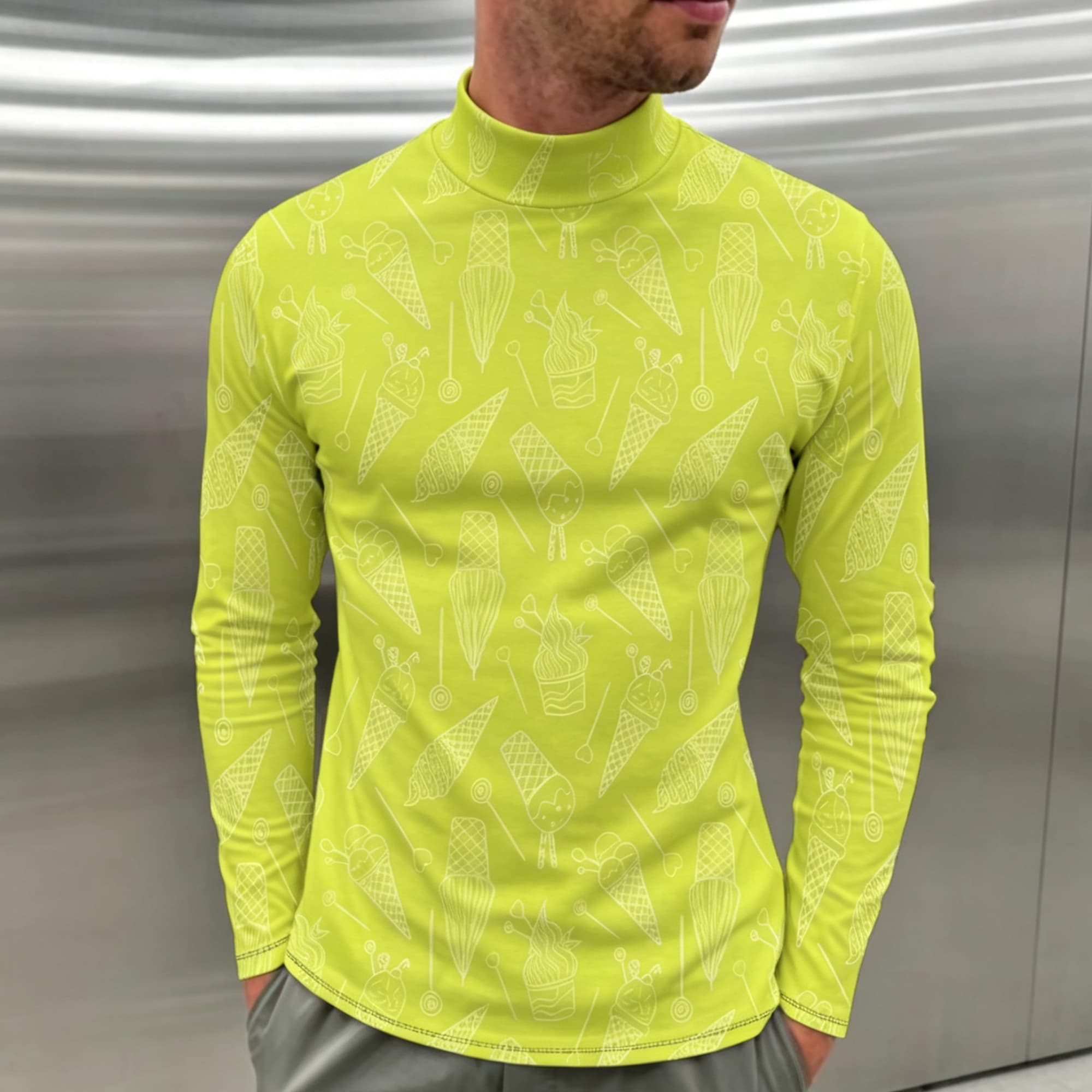 Neuartiges Dessert-Grafik-Hemd – Mens Fashion Trend Bewertung und Preis