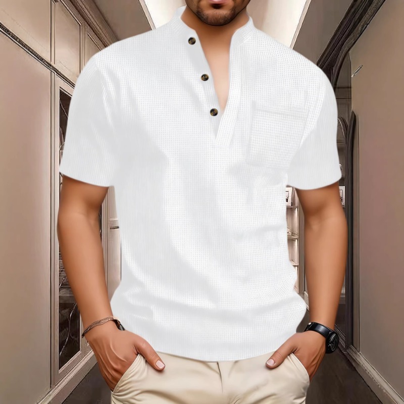 Herren Sommer Casual Henley-Kr – Mens Fashion Wear Bewertung und Preis