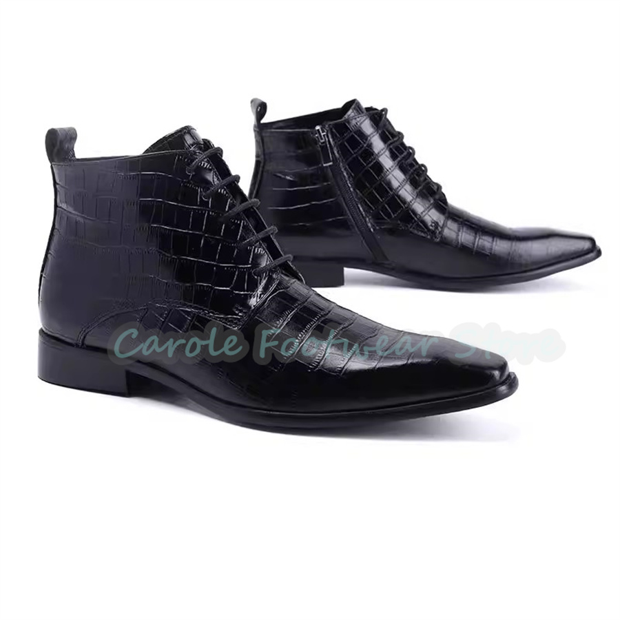 Modische Echtleder-Stiefelette – Mens Fashion Dress Shoes Bewertung und Preis