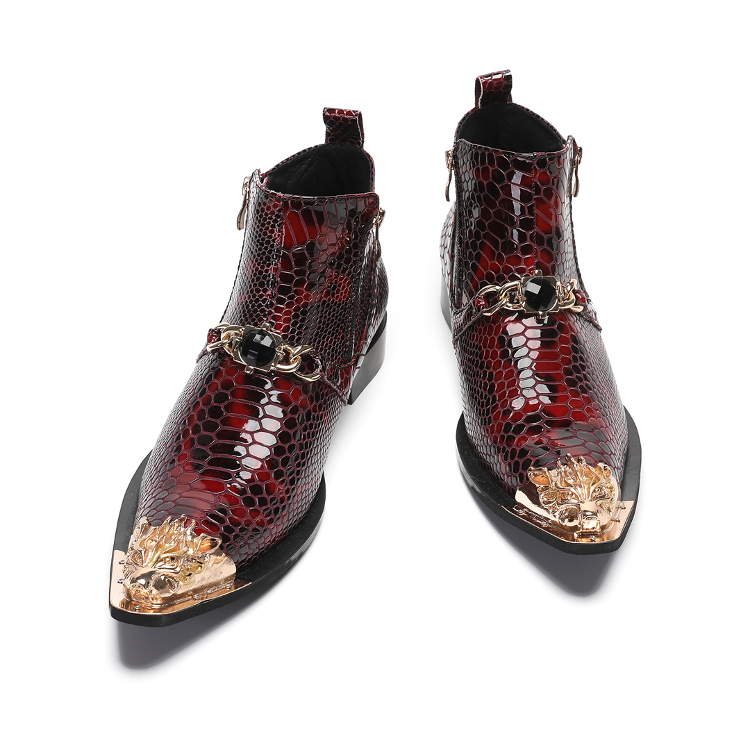 Modische Metallspitze Echtlede – Mens Fashion Dress Shoes Bewertung und Preis