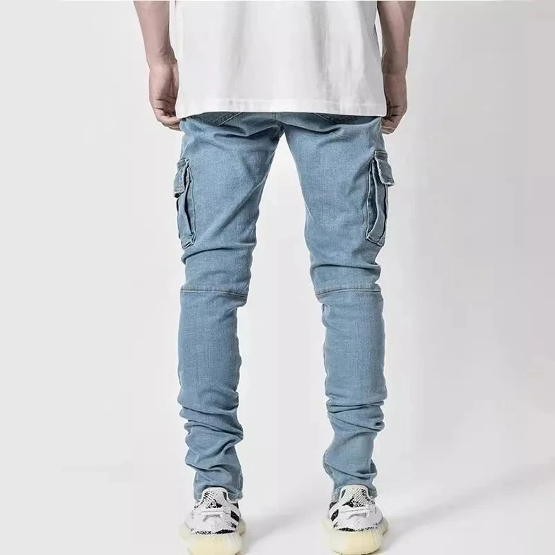 Männer Straße Elastische Denim – Cargo Jogger Pants Bewertung und Preis