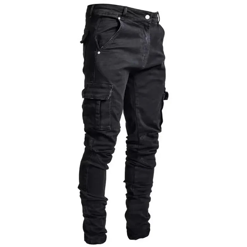 Männer Straße Elastische Denim – Cargo Jogger Pants Bewertung und Preis