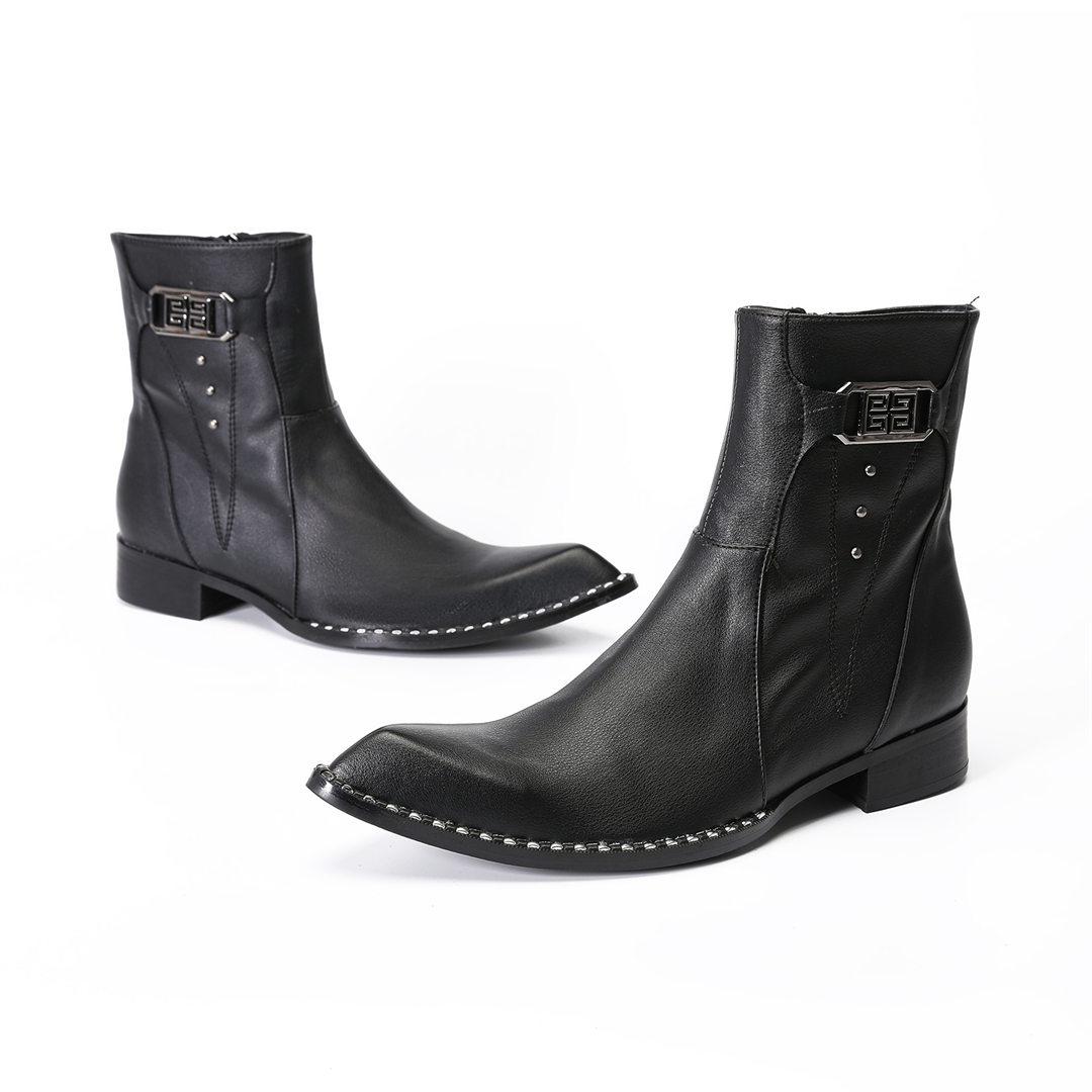 Modische schwarze Herren-Stief – Mens Fashion Dress Shoes Bewertung und Preis