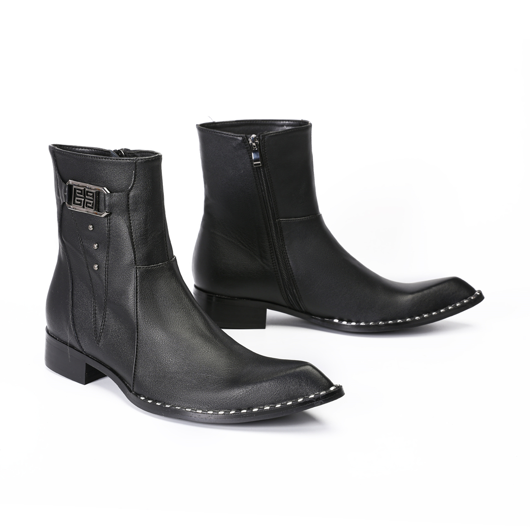 Modische schwarze Herren-Stief – Mens Fashion Dress Shoes Bewertung und Preis