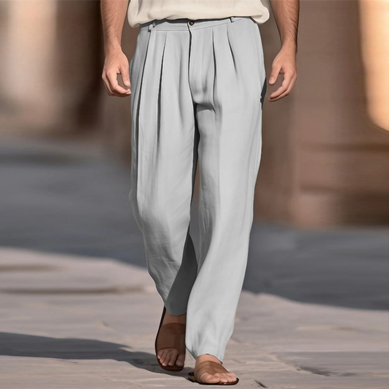 Casual Atmungsaktive Einfarbig – Men'S Fashion Linen Pants Bewertung und Preis