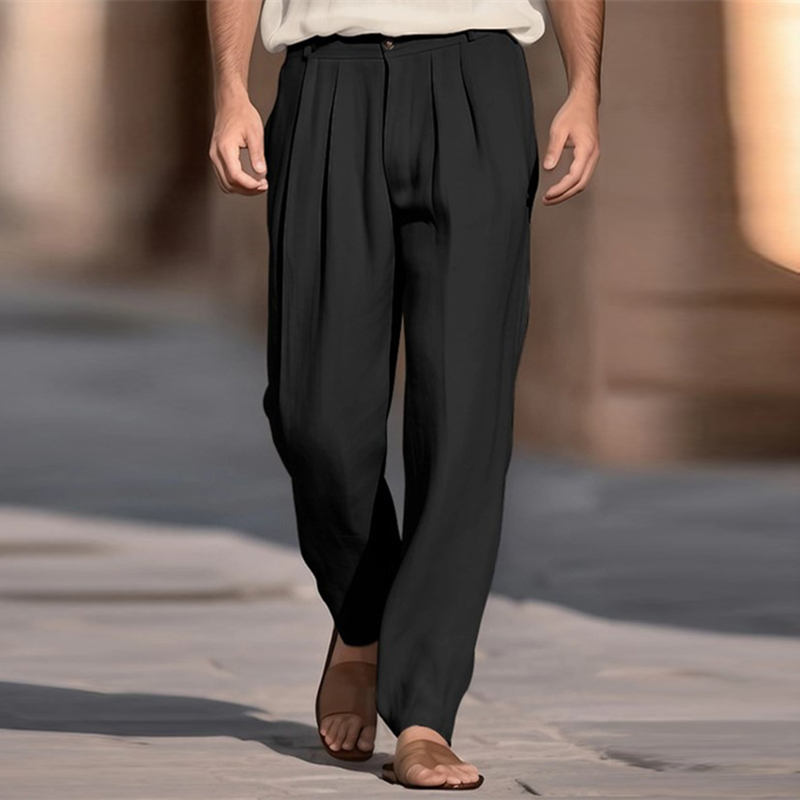 Casual Atmungsaktive Einfarbig – Men'S Fashion Linen Pants Bewertung und Preis
