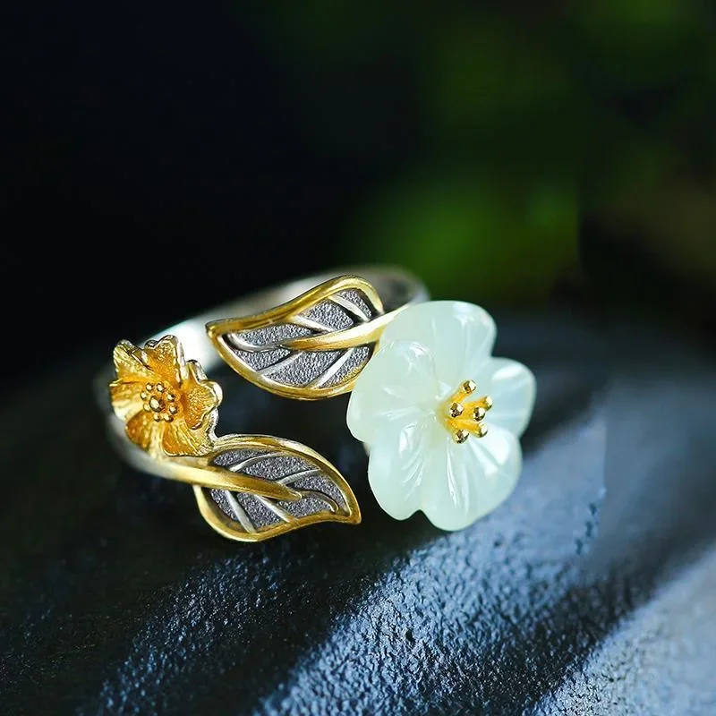 925 Silber Weißer Hetian Jade  – Men'S Fashion Rings Bewertung und Preis