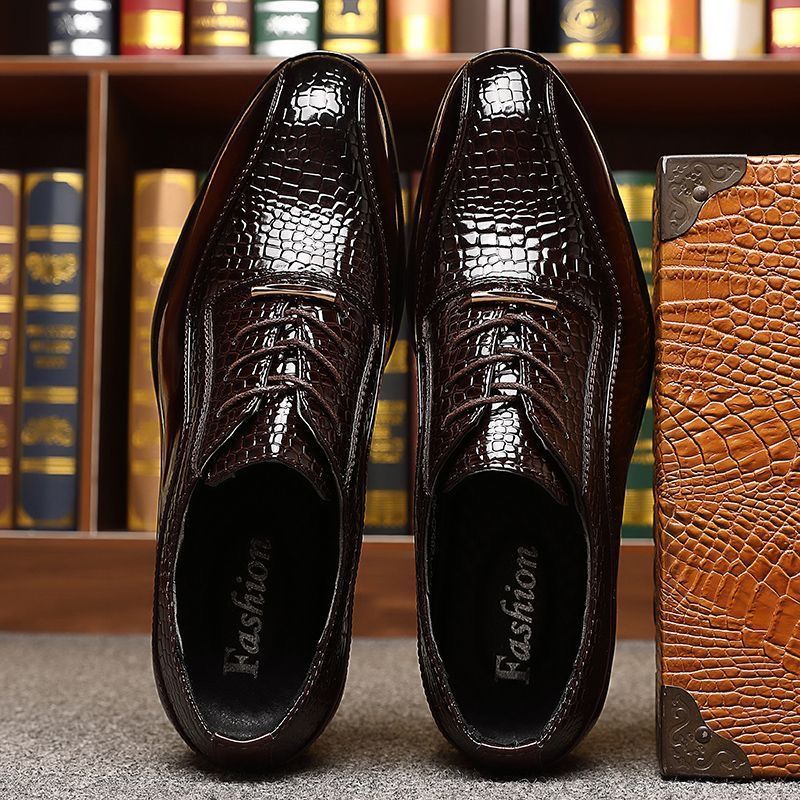 Herren Glänzende Lackleder Bri – Mens Fashion Dress Shoes Bewertung und Preis