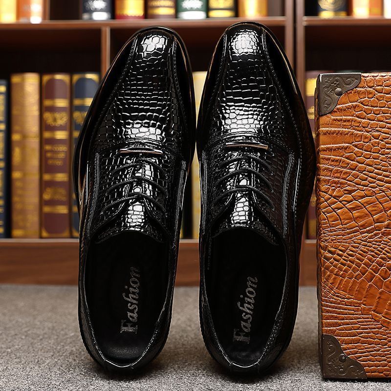 Herren Glänzende Lackleder Bri – Mens Fashion Dress Shoes Bewertung und Preis