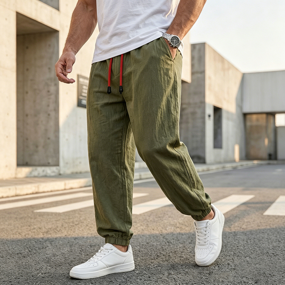 Herren Casual Haremshose, Lock – Men'S Fashion Linen Pants Bewertung und Preis