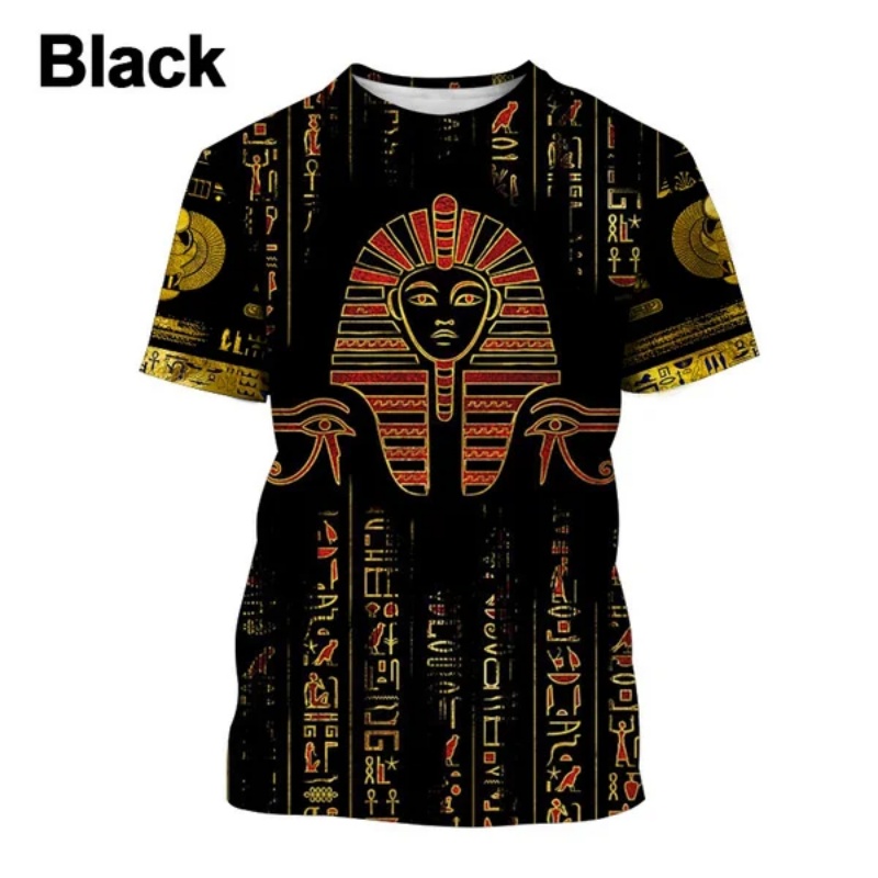 3D Gedruckt Pharao Anubis T-Sh – Men Fashion Egypt Bewertung und Preis