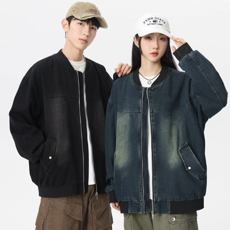 Frühling Herbst Sportjacke Läs – Mens Fashion Denim Jacket Bewertung und Preis