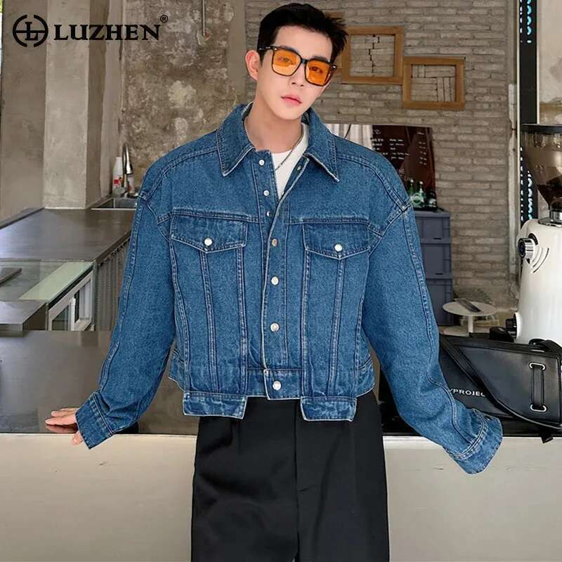 LUZHEN Persönlichkeit Denim Ku – Mens Fashion Denim Jacket Bewertung und Preis