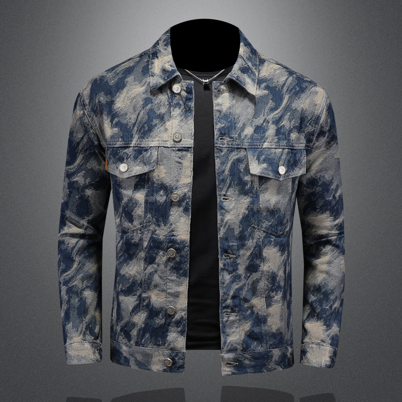 2025, Frühling, Vintage-Jeansj – Mens Fashion Denim Jacket Bewertung und Preis