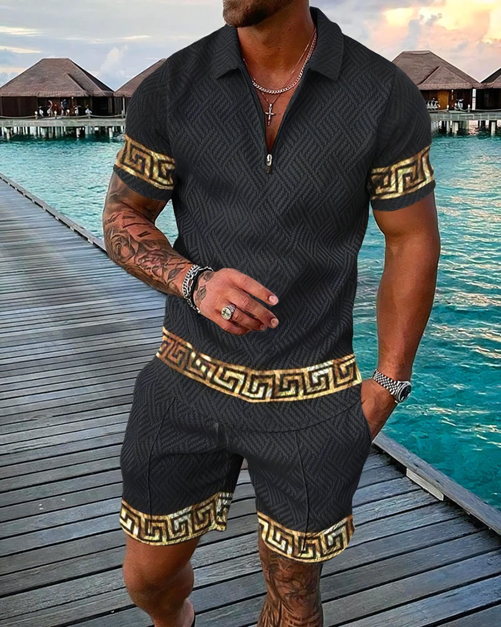 Lustiges 3D-gedrucktes 2-teili – Men'S Fashion Polo Shirt Bewertung und Preis