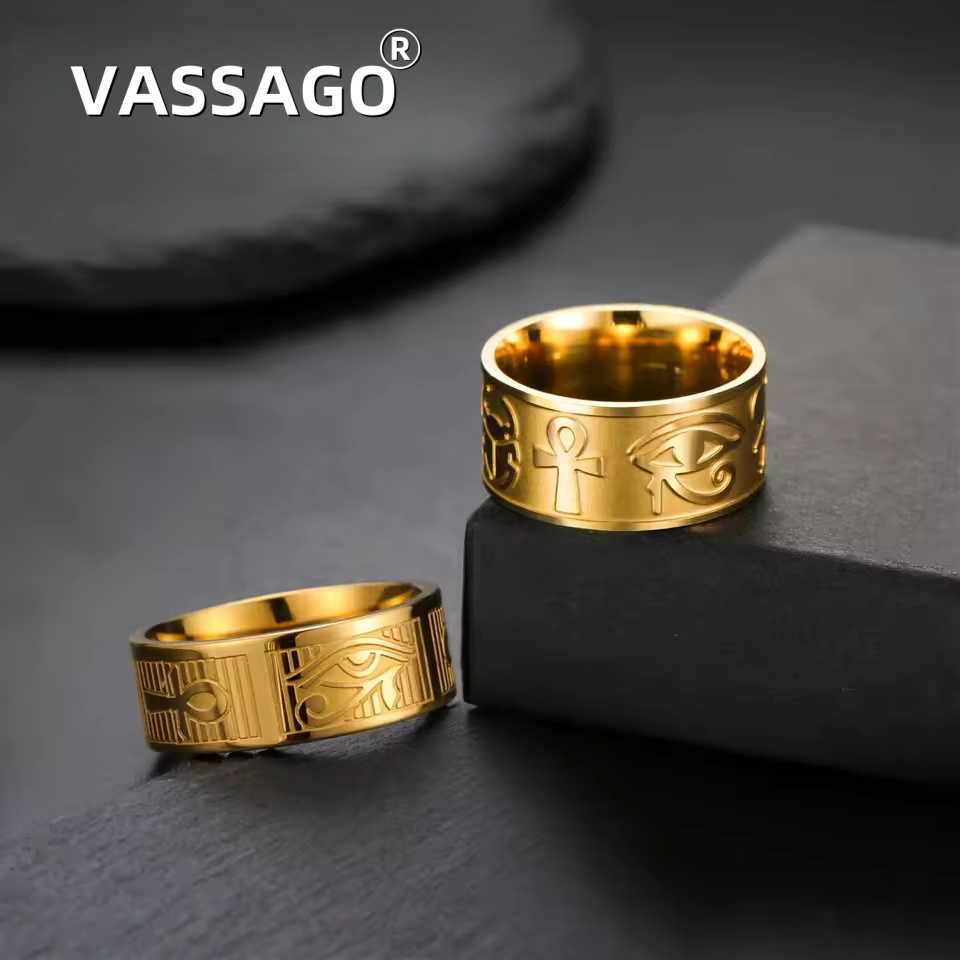 VASSAGO Edelstahl Ankh Kreuzri – Men Fashion Egypt Bewertung und Preis