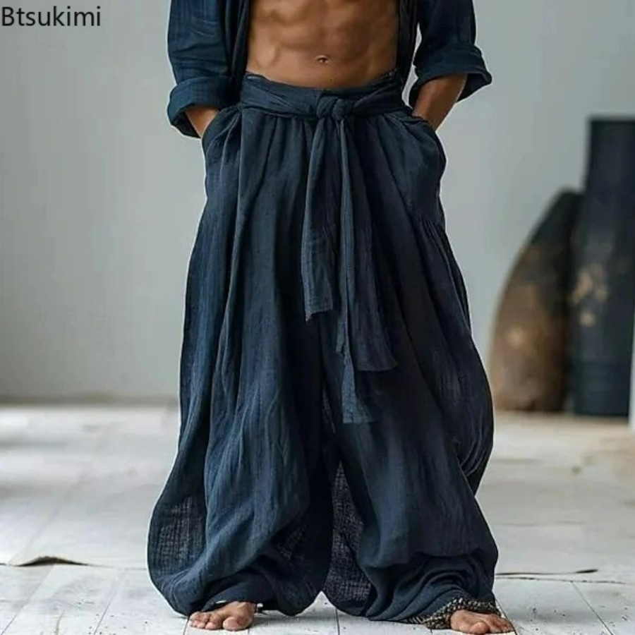 Herren Klassische Baumwoll-Lei – Men'S Fashion Linen Pants Bewertung und Preis