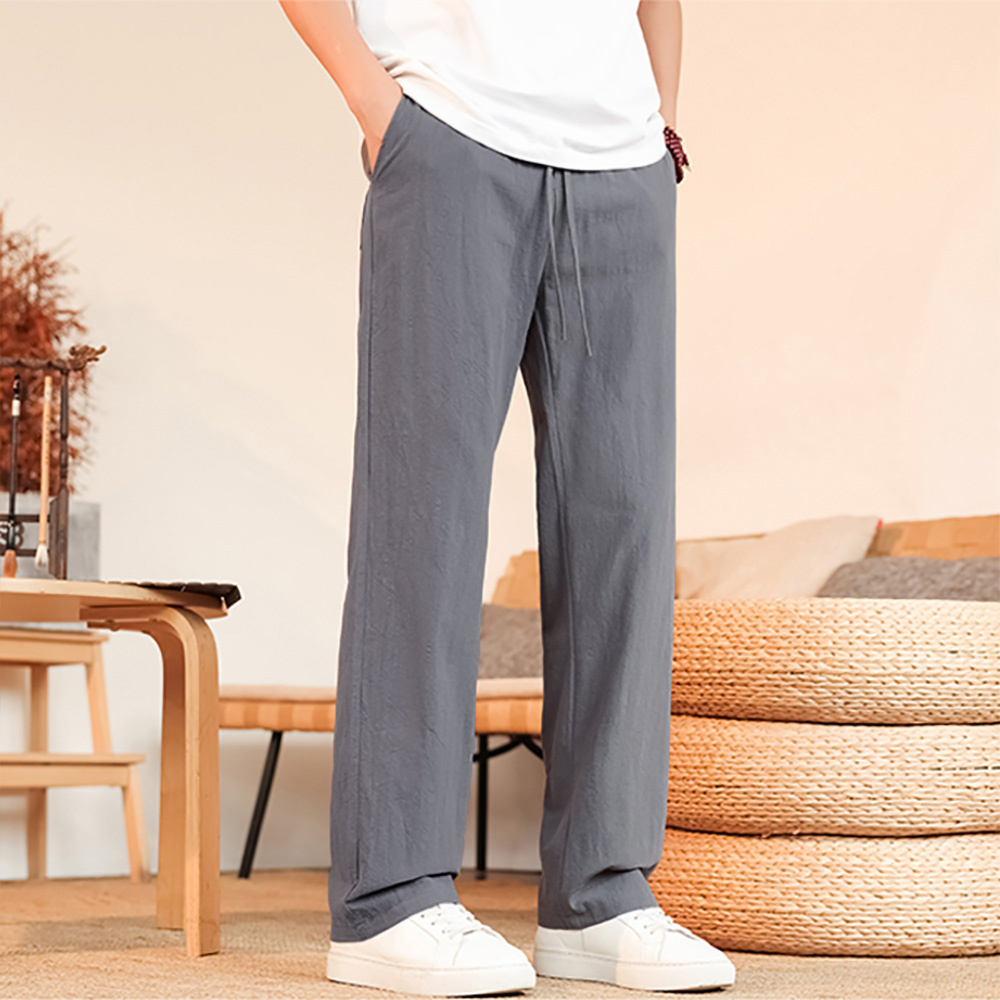 Herren Baumwoll-Leinen-Hose At – Men'S Fashion Linen Pants Bewertung und Preis