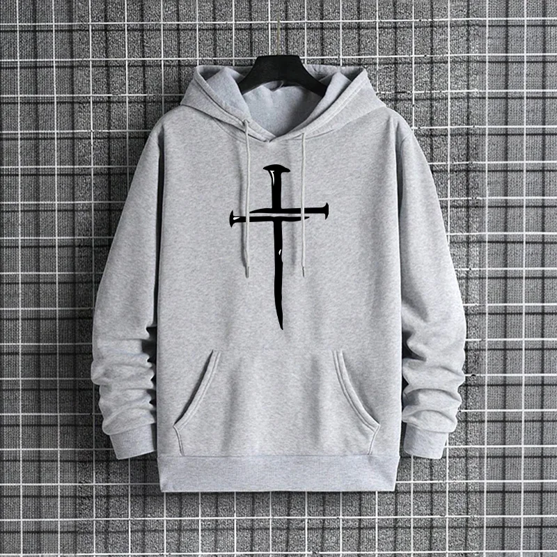 Cross Print Herren Casual Hood – Mens Fashion Winter 2025 Bewertung und Preis