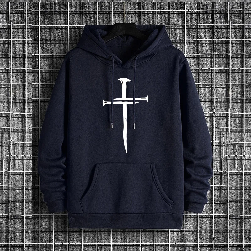 Cross Print Herren Casual Hood – Mens Fashion Winter 2025 Bewertung und Preis