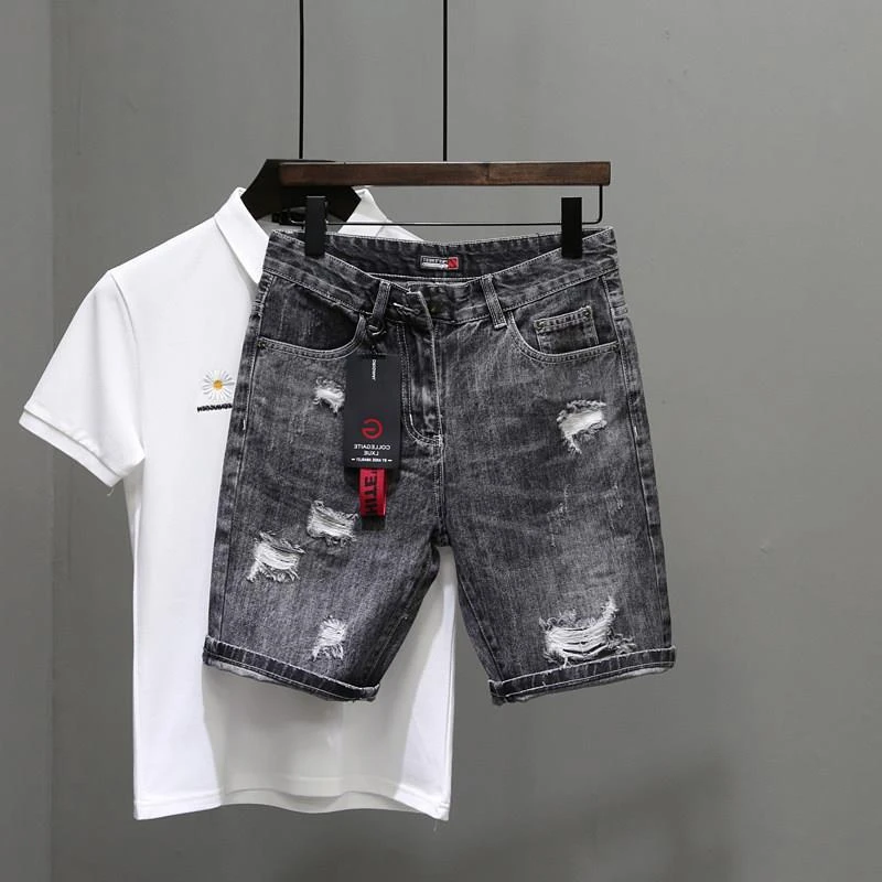 Herren kurze Jeans Hosen schwa – Men'S Fashion Trousers Bewertung und Preis