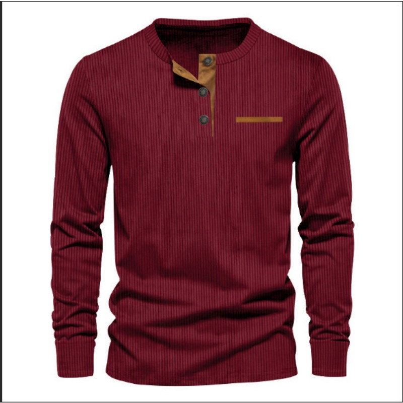 Herren-Cordhemd mit Henley-Aus – Mens Fashion Wear Bewertung und Preis