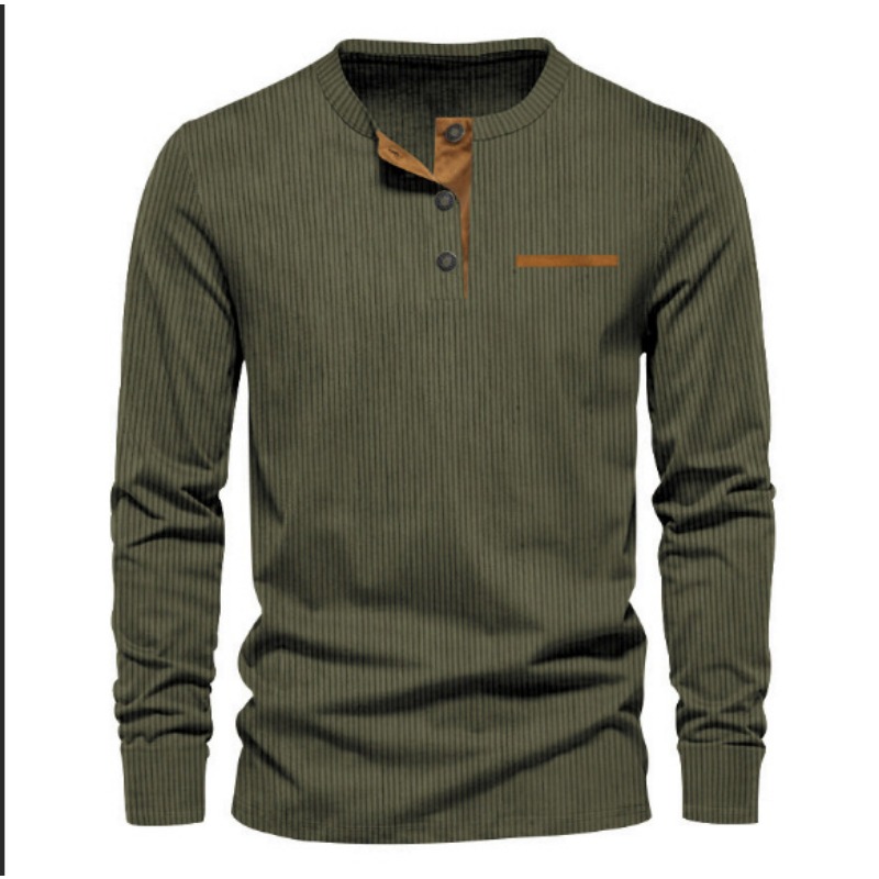 Herren-Cordhemd mit Henley-Aus – Mens Fashion Wear Bewertung und Preis