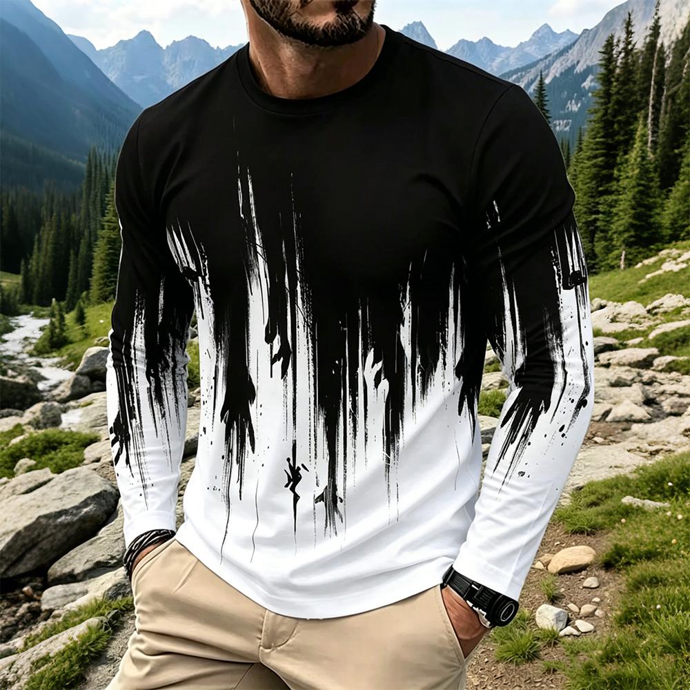Herren Gradient Ink Splash Lan – Fashion Mens Shirt Bewertung und Preis